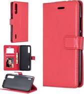 Voor Xiaomi Mi 9 Crazy Horse Texture Horizontale Flip Leather Case met houder & kaartsleuven & portemonnee & fotolijst (rood)