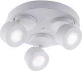 LED Plafondspot WiZ - Smart LED - Iona Sanca - 9W - Aanpasbare Kleur - 3-lichts - Rond - Mat Wit - Aluminium