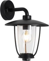 QAZQA khana - Moderne Wandlamp voor buiten - 1 lichts - D 25 cm - Zwart - Buitenverlichting