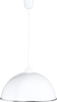 LED Hanglamp - Hangverlichting - Iona Fonko - E27 Fitting - Rond - Mat Wit - Kunststof