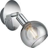 LED Wandspot - Iona Brista - E14 Fitting - 1-lichts - Rond - Glans Chroom - Aluminium