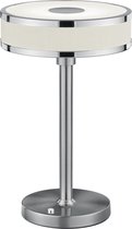 LED Tafellamp - Iona Agiany - 7W - Warm Wit 3000K - Dimbaar - Rond - Mat Nikkel - Aluminium