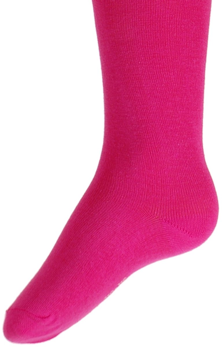 Kindermaillot effen fuchsia- 56