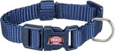 Trixie halsband hond premium indigo blauw - 25-40x1,5 cm - 1 stuks
