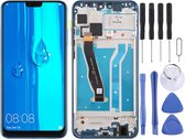 Lcd-scherm en digitizer volledige montage met frame voor Huawei Enjoy 9 Plus (blauw)