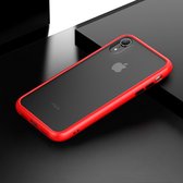 Shockproof Frosted PC + TPU Case voor iPhone XR (rood)