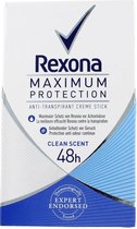 6x Rexona Deostick Creme – Maximum Protection Clean Scent - Voordeelverpakking