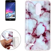Voor LG K8 (2017) (EU-versie) Paars marmerpatroon TPU schokbestendige beschermhoes