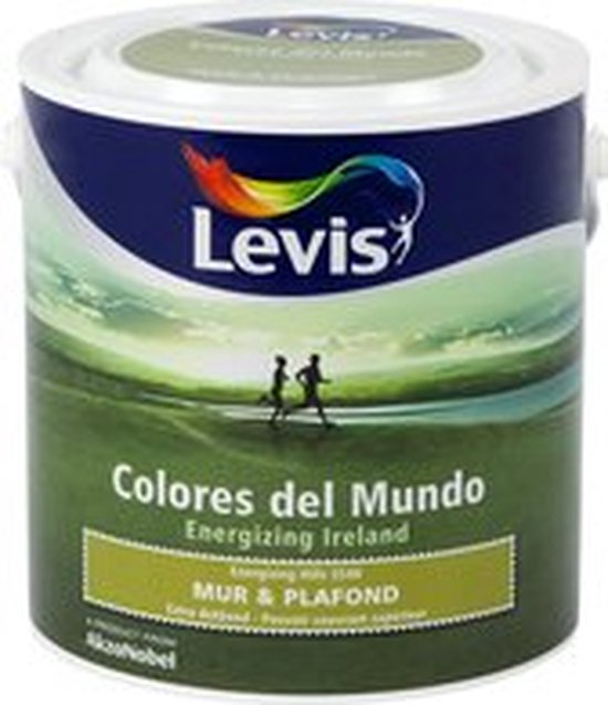 Foto: Levis colores del mundo muur plafondverf energizing hills mat 2 5 liter