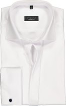 ETERNA comfort fit overhemd - dubbele manchet - niet doorschijnend twill heren overhemd - wit - Strijkvrij - Boordmaat: 46