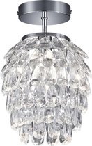 LED Plafondlamp - Plafondverlichting - Torna Pret - E14 Fitting - Rond - Glans Chroom - Aluminium