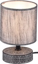 LED Tafellamp - Torna Maria - E14 Fitting - Rond - Mat Grijs - Keramiek