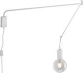 LED Wandlamp - Wandverlichting - Torna Live - E27 Fitting - Rechthoek - Mat Wit - Aluminium