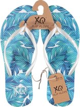 Xq Footwear Teenslippers Leaf Dames Polyester Blauw/wit Maat 40