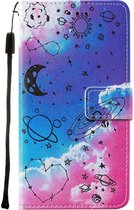 Apple iPhone 12 Pro Hoesje - Mobigear - Design Serie - Kunstlederen Bookcase - Moon - Hoesje Geschikt Voor Apple iPhone 12 Pro