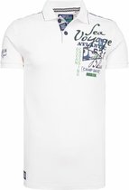 Camp David ® piqué polo met fotoprint op de achterkant