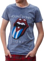 Rockstarz T-shirt The Rolling Stones "Burned Out Havana" Blauw