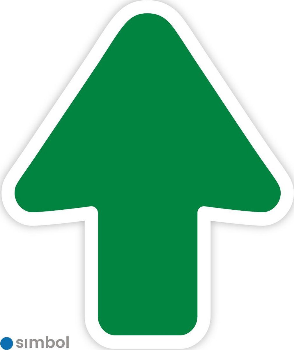 Simbol - Vloerstickers Looproute Pijl - Corona - Anti-Slip - Formaat 21 x 25 cm. - Formaat