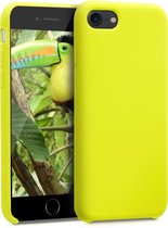 kwmobile telefoonhoesje voor Apple iPhone SE (2022) / SE (2020) / 8 / 7 - Hoesje met siliconen coating - Smartphone case in citroengeel