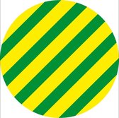 Beschermende geleider sticker, vel, groen geel 12,5 mm - 20 per vel