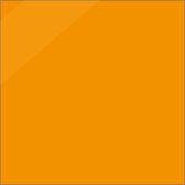 Blanco sticker glans oranje, vierkant, beschrijfbaar 300 x 300 mm