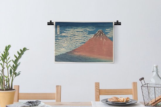 Tapisserie Katsushika Hokusai - Mont Fuji - peinture de Katsushika Hokusai Tapisserie coton 60x40 cm - Tapisserie avec photo