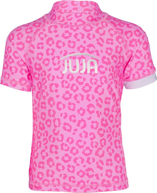 JUJA - UV Zwemshirt voor meisjes - korte mouwen - Leopard - Roze - maat 158-164cm (13-14 jaar)