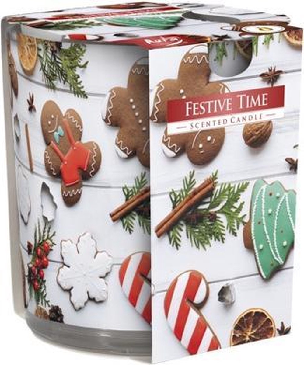 Ct Geurkaars Glas Festive Time 22u D7xh8cm