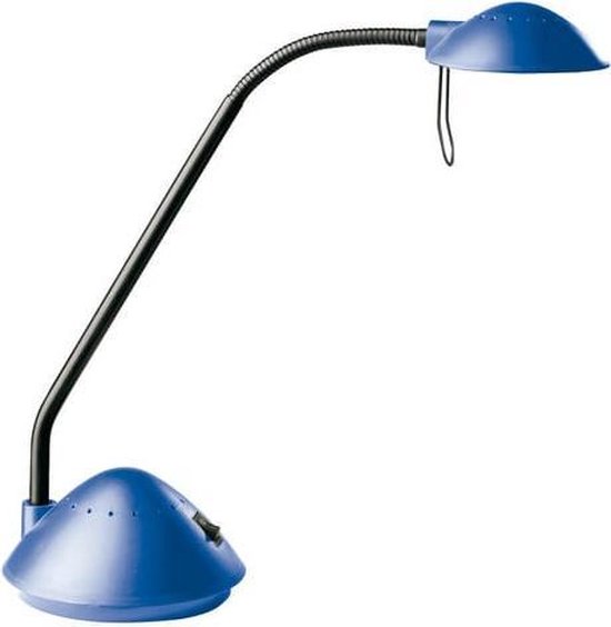 Eigenwijs patroon woestenij Bureaulamp Alco halogeen G4 230/12V, 20W, blauw | bol.com