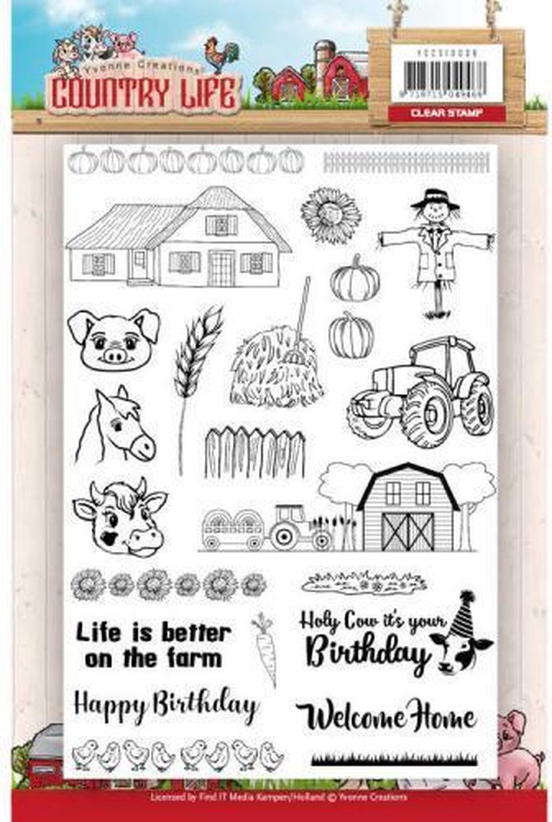 Clearstamp - Yvonne Creations Country Life