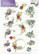 3D Knipvel - Precious Marieke - Timeless Flowers - Viooltjes