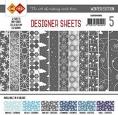 Card Deco - Designer Sheets - Winter Edition donkergrijs