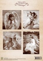 3D Knipvel - Vintage - Angels Flowers