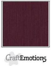 CraftEmotions linnenkarton 10 vel burgundy 27x13,5cm 250gr / LHC-67