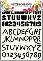 Dutch Doobadoo Dutch Stencil Art Alphabet 4  A4 470.455.005