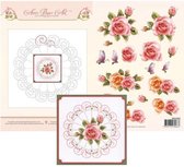 Sheet 1 Rose Glow 3D Card Embroidery Sheet - Ann's Paper Art 10 stuks