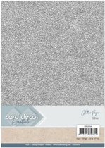 Card Deco Essentials Glitter Paper Silver