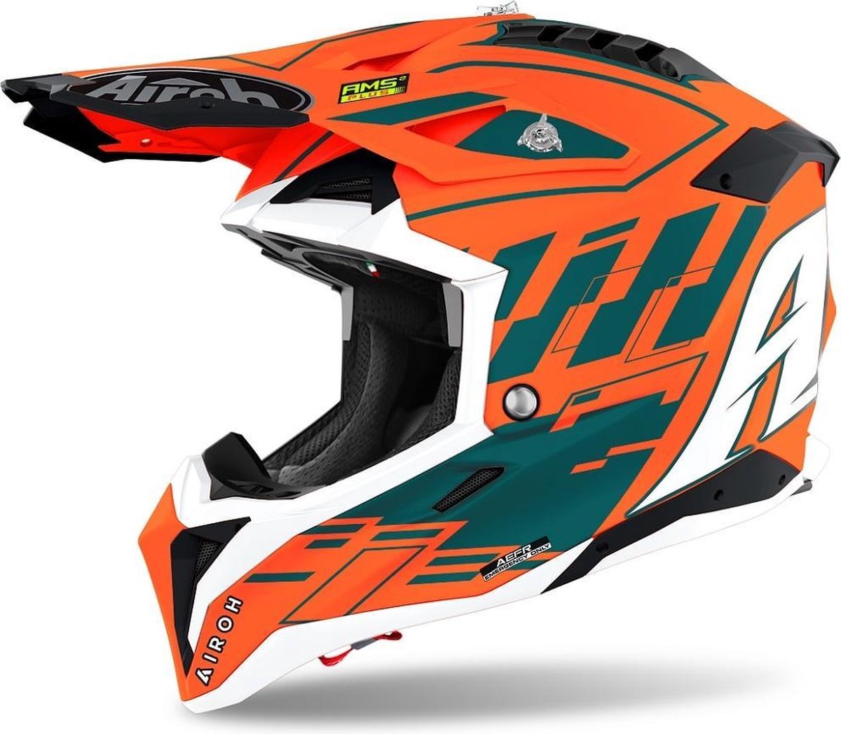 Airoh Aviator 3 AMS� Rampage crosshelm mat oranje zwart L