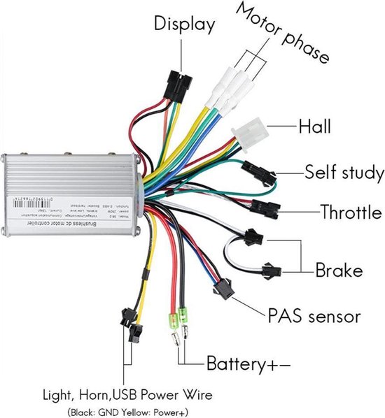 Ebike Controller, E Bike Controller 24V 350W Elektrische Fiets Ebike Controller, E Bike Controller 24V 350W Elektrische Fiets
