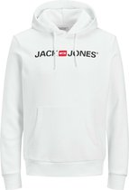 Jack and Jones Hoodie Wit Met Logo En Kangoeroezak Regular Fit - S