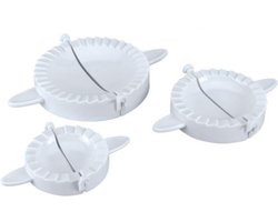 Metaltex - Set van 3 Deegvormen - Raviolimaker - 9, 12 en 15 cm - Wit - Kunststof