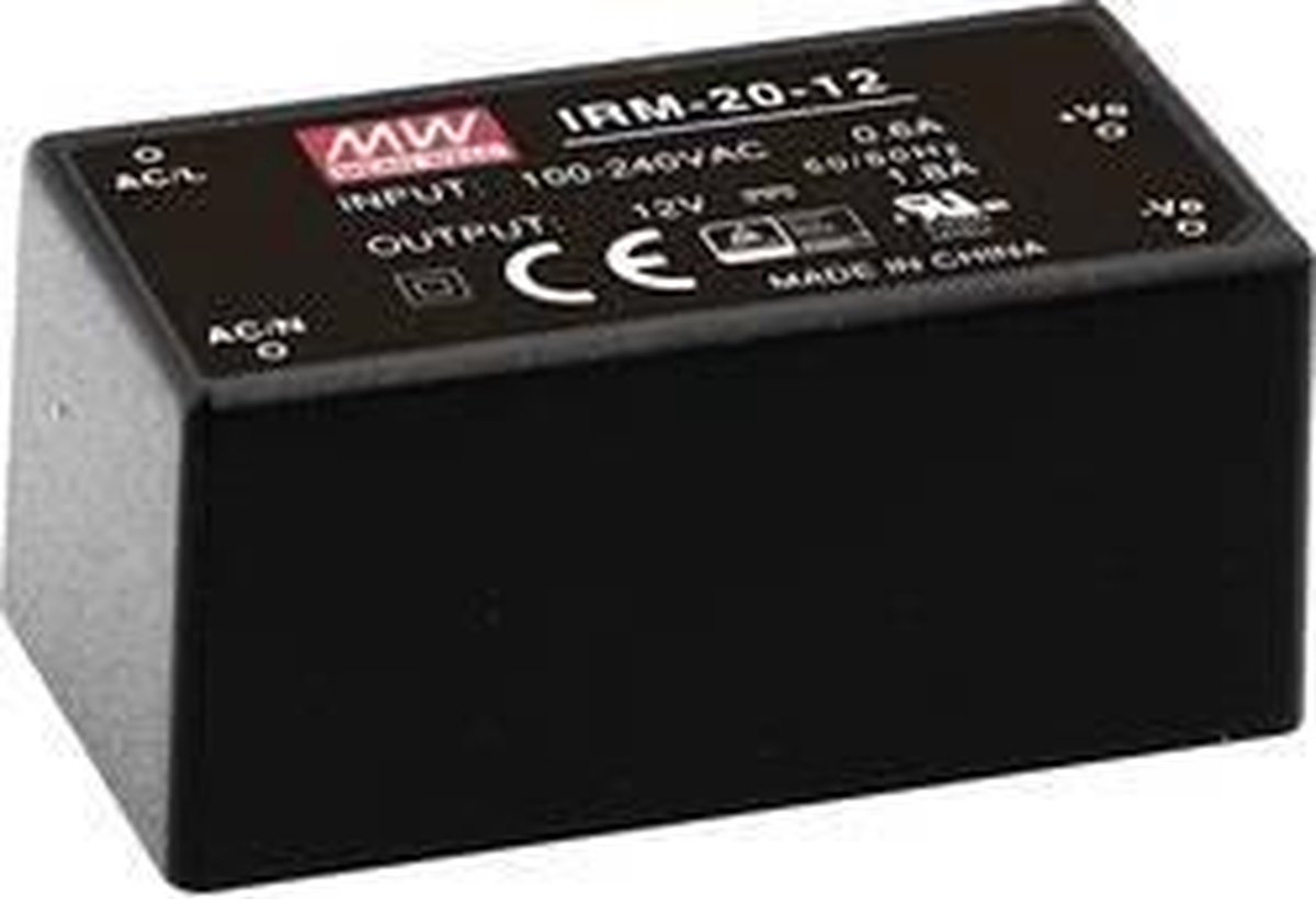 MW Mean Well IRM-20-12 AC/DC-printnetvoeding 12 V/DC 1.8 A 21.6 W