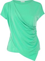 Promiss - Female - Gedrapeerd T-shirt  - Groen