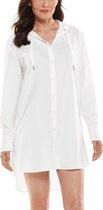 Coolibar - UV-werende Strandtuniek voor dames - Palma Aire - Wit - maat XS