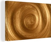 Peintures sur toile - Un vortex à la peinture dorée - 150x100 cm - Décoration murale