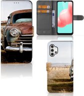 Bookcover Samsung Galaxy A32 5G Telefoonhoesje Vintage Auto