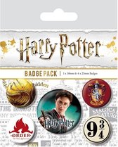 HARRY POTTER - PACK 5 BADGES - GRYFFINDOR