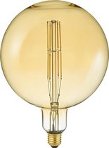 LED Lamp - Filament - Trinon Globin - E27 Fitting - 6W - Aanpasbare Kleur - Amber - Glas