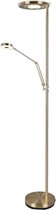 LED Vloerlamp - Nitron Barry - 38W - Aanpasbare Kleur - Rond - Mat Goud - Aluminium