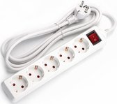 Verlengsnoer met Schakelaar - Igan Antris - 3680W - 5 Stopcontacten - 1.5 Meter - Wit | Nederland